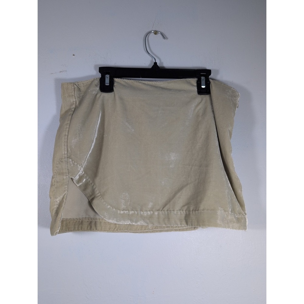 Free People‎ Annalise Side Vent Velvet Miniskirt in Morning Oat Size 8